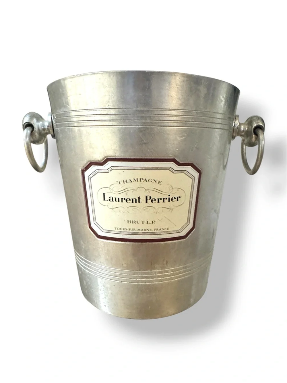 Laurent Perrier Champagne Bucket French Vintage Ice Cooler Wine Alum Mid Century
